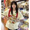 Crayon Shin Chan Fast Food Print Casual T Shirt Cute Anime Short Sleeve Tee Streetwear