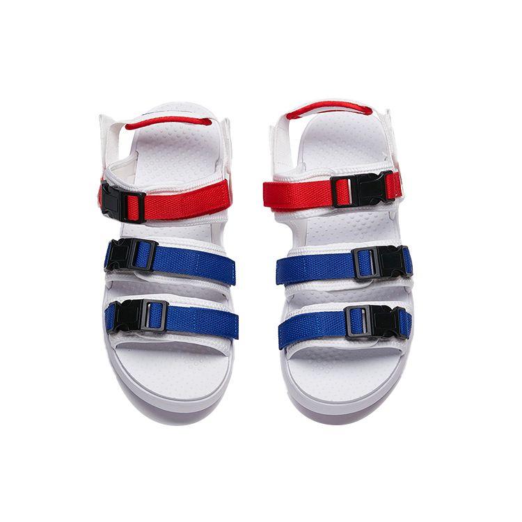 Anta Сандалии для пляжного спорта Lifestyle Series One Strap Open Toe, мужские сандалии, белые, синие 912036905-2