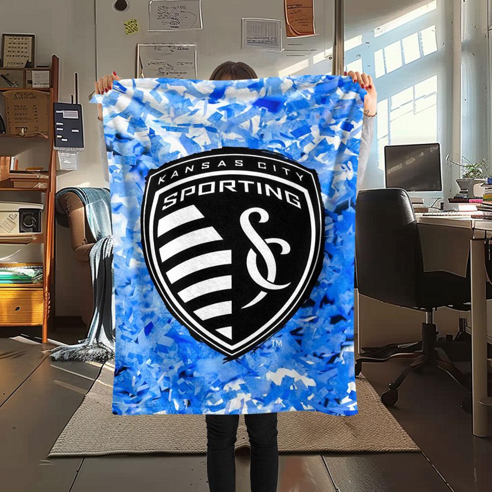 1PC Sporting Kansas City Patterned Flannel Blanket Suitable For All Seasons for Home Decor Warmth and Comfort Gifts Holiday Present