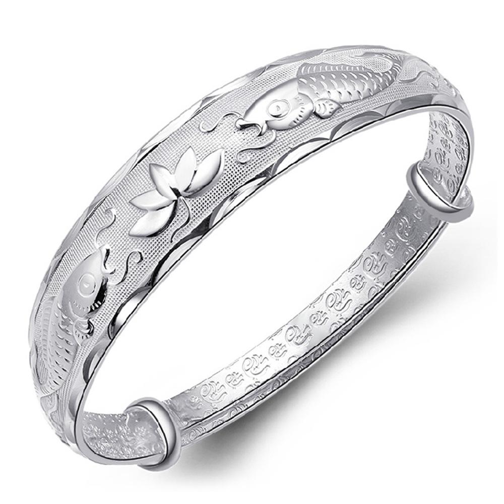 925 Sterling Silver Bracelet For Women men Fashion Wedding Party Cute Lady Handmade weaving Jewelry adjustableGood product
