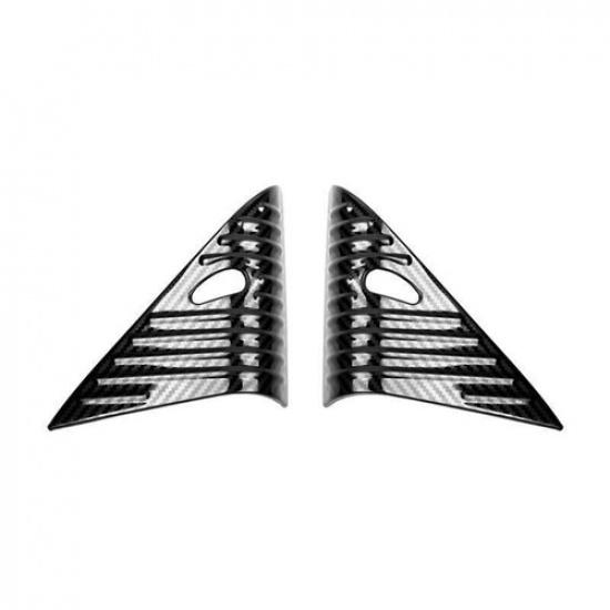 For Nissan Altima 2019-2024 Carbon Fiber Steel A Pillar Front Triangle Cover 2pc