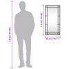 Wall Mirror Black 40x80 cm Rectangular Iron