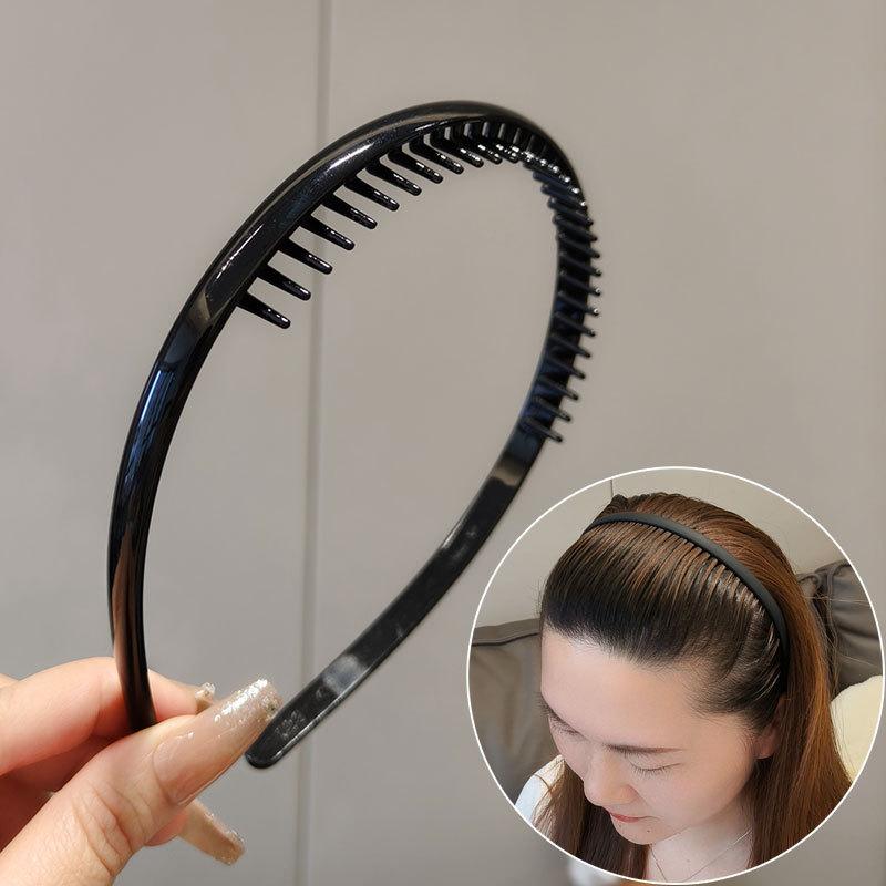 Women's Fashionable and Versatile Hairband for Going Out, Crushed Hairpin with Teeth, Non-slip Face Washing Headband Headdress