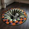Durable Decorative Home Accents 3D Halloween Rug, Bottomless Pit Illusion Quilted Look Floor Seasonal Festive Area Carpet Mat, Non-Slip Spooky Rug for