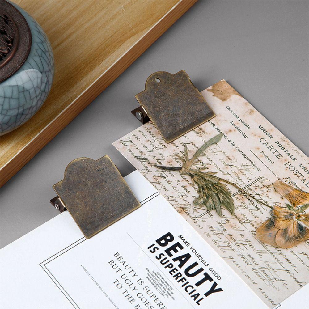 Metal Small  Binder Clamps Vintage Document File Organizer New Page Holder  Journaling