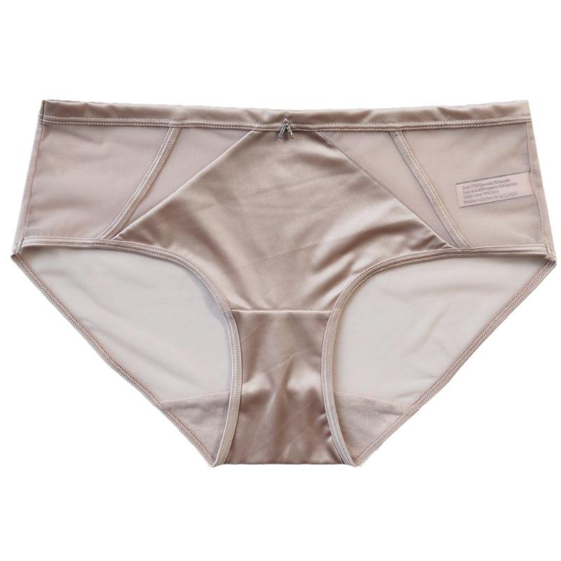 Oil Gloss Silk Sexy Mesh Underwear for Lingerie Women Low Waist Breathable Comfortable Women's Triangle Antibacterial Panties