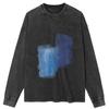 Футболка Streetwear Shadows Graphic Washed Black, хлопковая, унисекс, топы, футболки, футболки больших размеров, длинная футболка