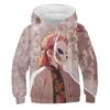 4-13 лет Дети Аниме Demon Slayer Kimetsu no Yaiba 3D Print Hoodies Мальчик Девочки Harajuku Hooded Sweatshirts Детские спортивные костюмы Одежда