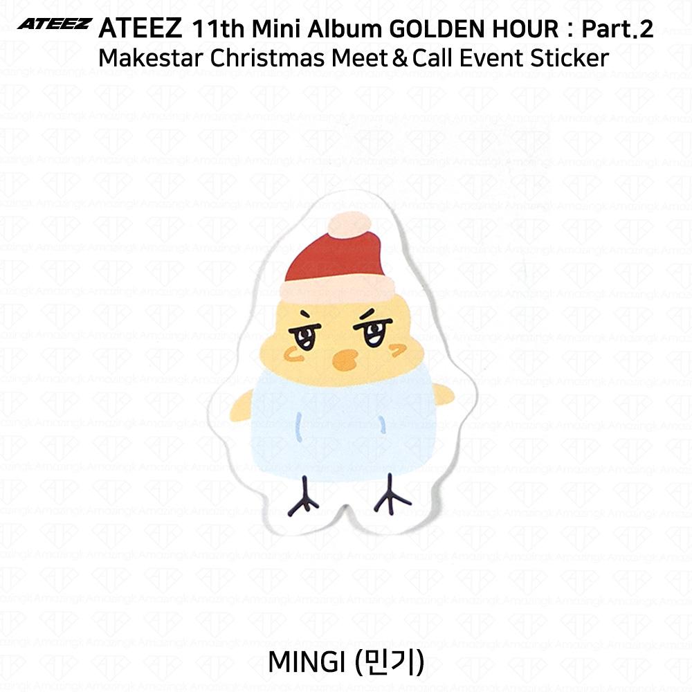 ATEEZ Golden Hour Часть 2 Makestar Christmas Meet&Call Event Фотокарточка Наклейка