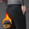 Брюки Yalu Осень/Зима Business Casual Прямые с флисовой подкладкой