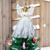 Glitter Christmas Angel Pendant with Shining Wings Hanging Angel Doll Wedding