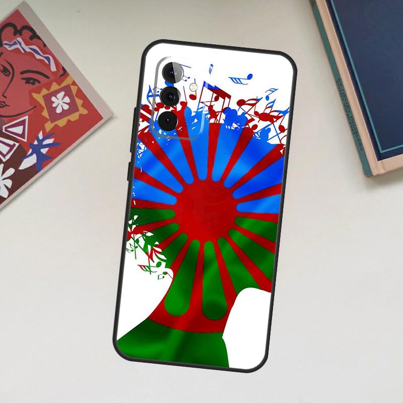 Чехол-флаг цыганский аромунский рома для Samsung Galaxy A06 A16 A26 A36 A56 A55 A35 A15 A53 A32 A52 A33 A13 A14 A34 A54 A17