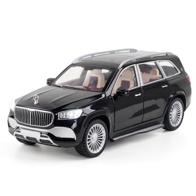 1:24-масштабная металлическая модель автомобиля GLS600, модели автомобилей из литого сплава, 6 дверей можно открыть с помощью звуковых и световых игрушек для детского орнамента