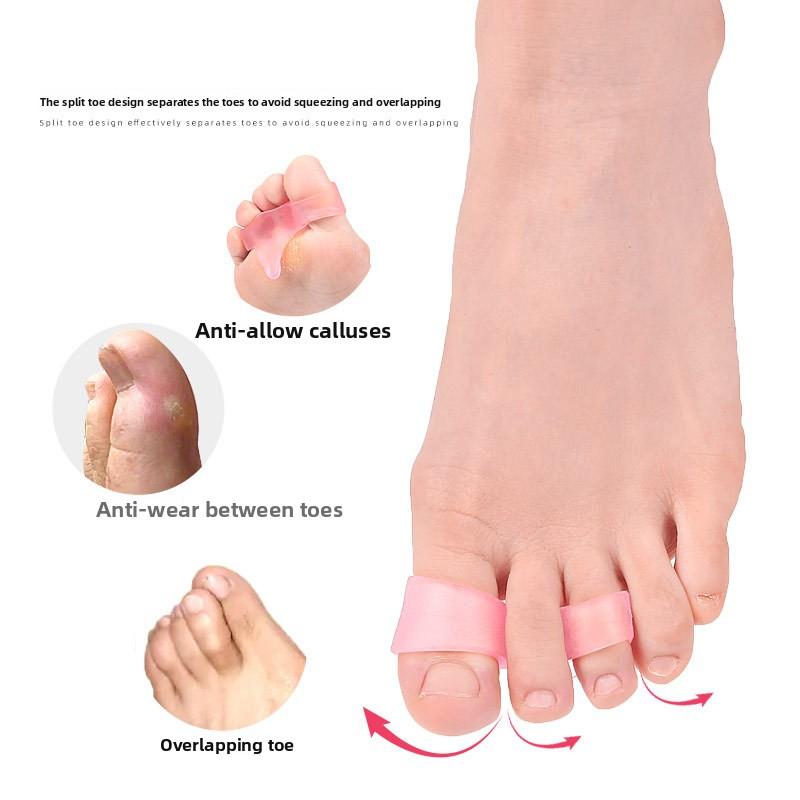 Разделитель пальцев SEBS с двумя отверстиями, Hallux Valgus, Разделитель для перекрывающихся пальцев, Косточка большого пальца стопы, Ортез с двойным кольцом, Накладка для пальцев