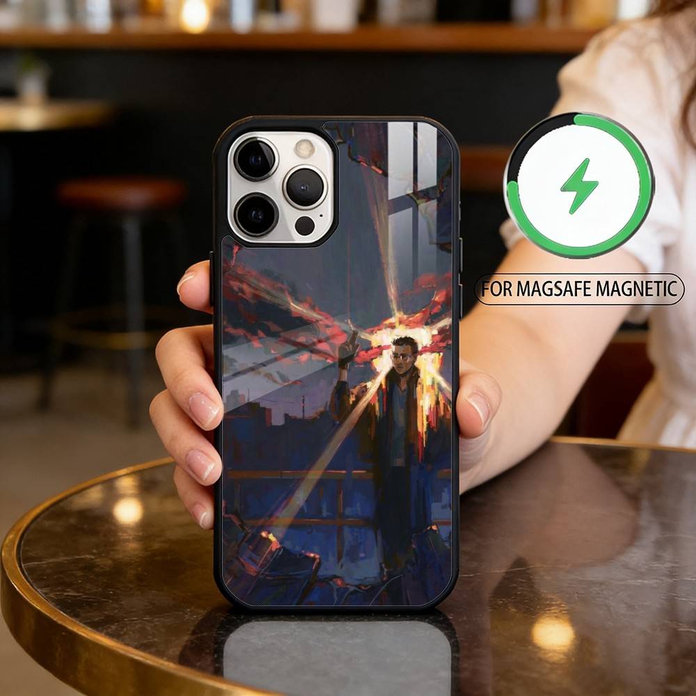 Чехол для телефона G-Game D-Disco E-Elysium для iPhone 17, 16, 15, 14, 13, 12, 11 Plus, Pro Max Магнитный Для Magsafe Беспроводной Зарядки