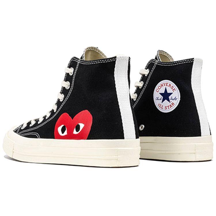 Comme Des Garçons Play X Converse Chuck 70 High Black Unisex Sneakers White 150204C