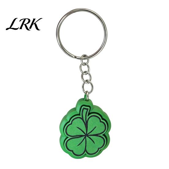 Four-leaf Clover Keychain Pendant, Stress Relief Toy with Hanging Buckle, Aromatherapy Smooth Structure Four-Leaf Shape Key Holder for Good