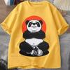 Indignation Panda Printing Мужские футболки из хлопка с коротким рукавом, дышащие топы, летние мужские футболки в стиле Харадзюку, свободные футболки