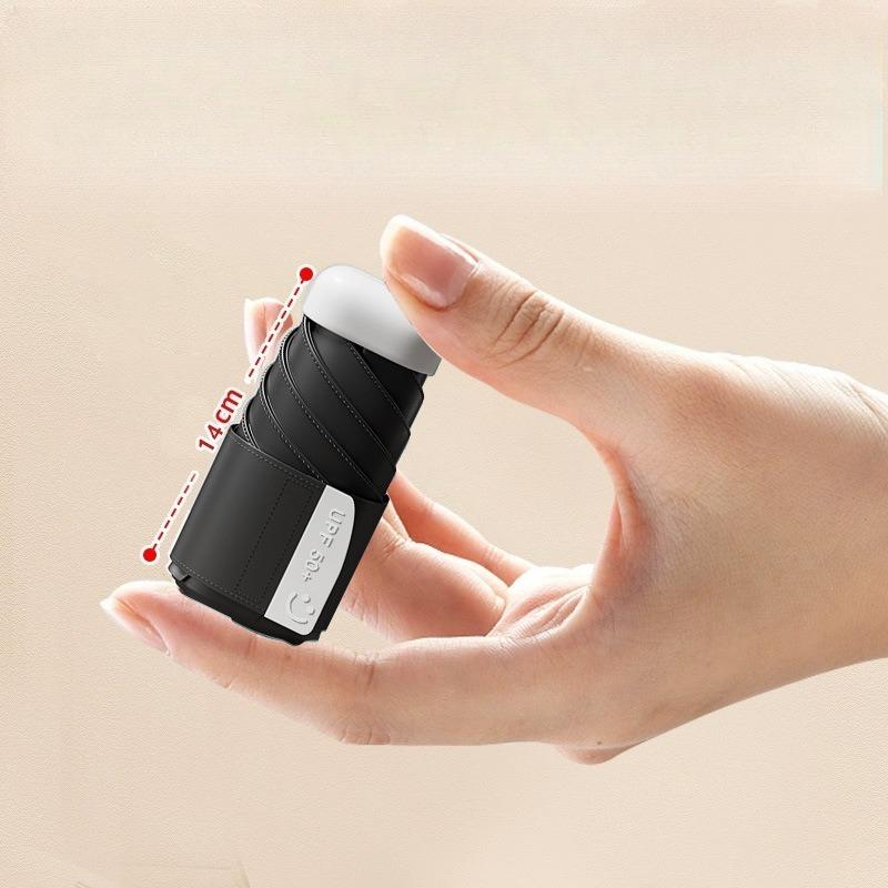 Новый Мини Зонт от Солнца, Скидка 30%, Защита от УФ-лучей, Портативный, Двойного назначения для Солнца и Дождя