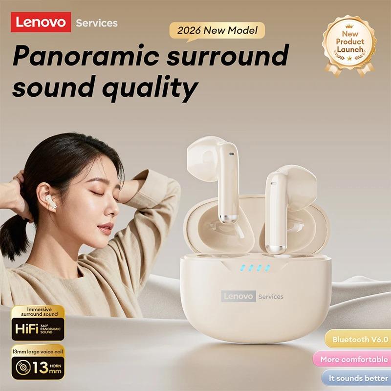 Оригинальные Bluetooth 6.0 наушники Lenovo LE259 Беспроводные наушники HIFI Игровые с шумоподавлением Наушники для тренировок Воспроизведение музыки Стерео Спортивные наушники