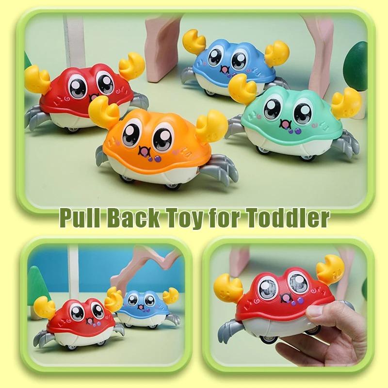Инерционный ползающий краб, питомец, сенсорная игрушка для развития ребенка, мультяшный милый малыш, интерактивная игрушка для ходьбы Монтессори, подарок на 1, 2, 3 года