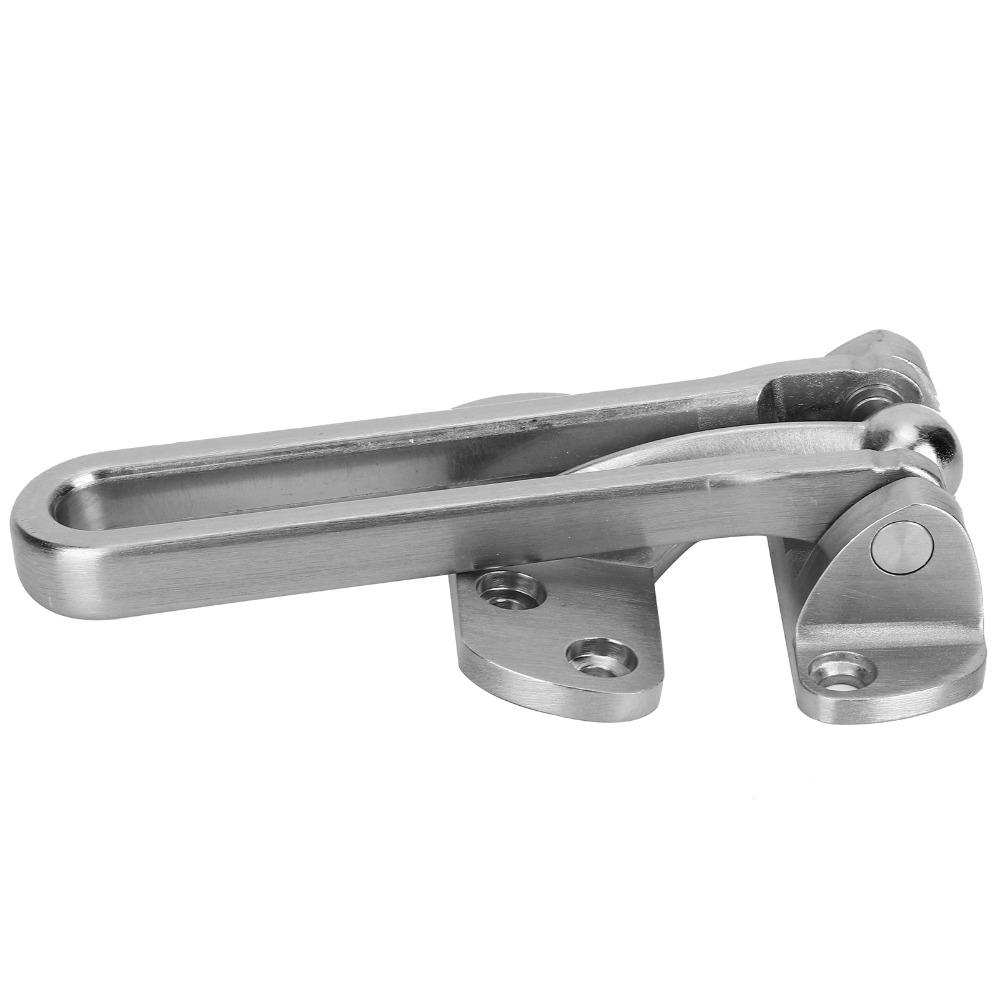 Brushed Nickel Security Guard Door Lock Aluminum Alloy Door Chain Lock  Inside Doors