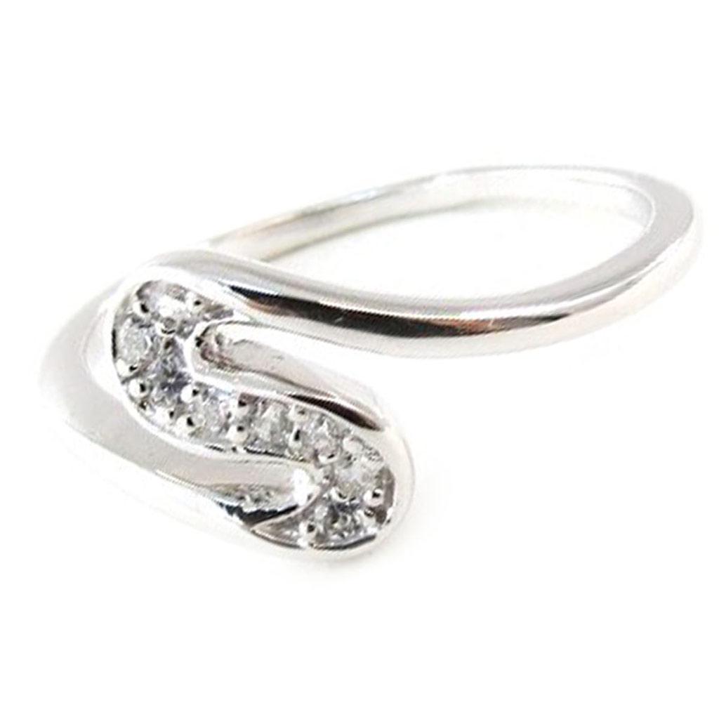 Белое серебряное кольцо 'Goddess'