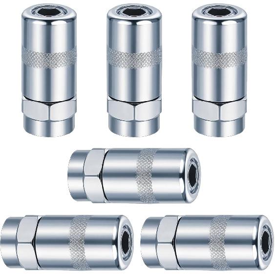 6PCS Car Grease Gun Nozzle Tip, 1/8" NPT Metal Grease Gun Coupler, Grease Gun Tip Replacement for M18 Cordless 2-Speed Grease Gun and M12 Cordless