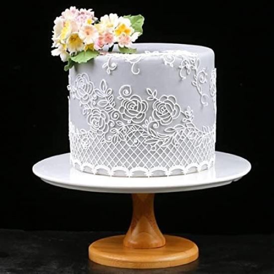 Сахарная Лоза Роза Съедобная Форма для Торта Силиконовая Кружевная Матрица для Фонданта Осенний Декор Торта Форма для Мастики Инструмент для Топпера Капкейка Глазурь Отпечаток Конфет
