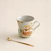 Plant Ash Ceramic Gourd-Shaped Shiba Inu With Spoon Water Cup Milk Cup Gift Box Teacup Office Drinking Water
