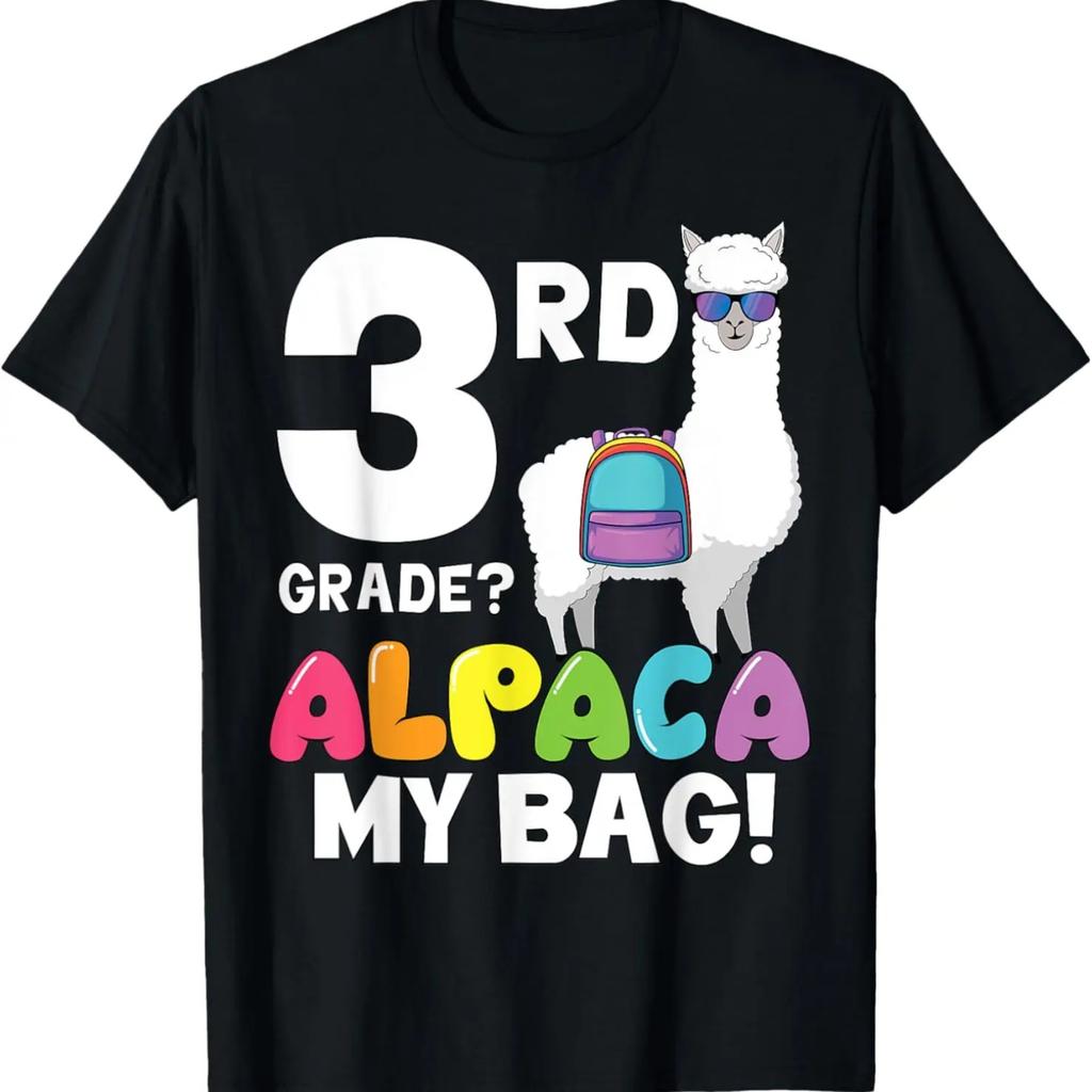 3rd Grade Alpaca My Bag Llama First Day of School T-Shirt