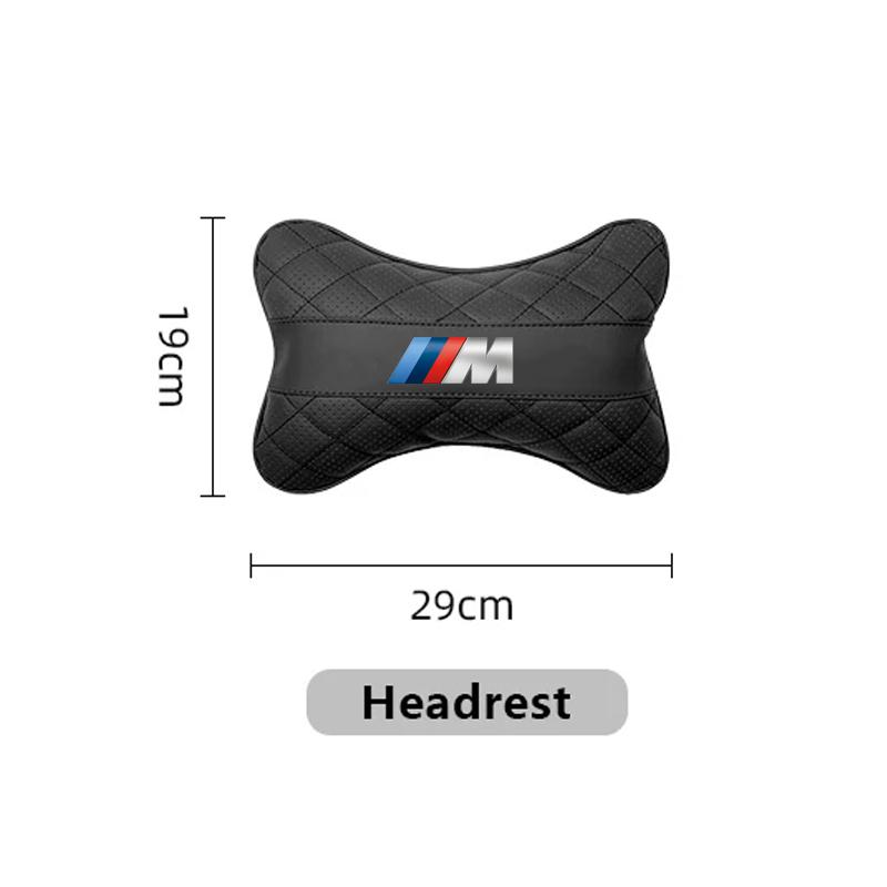 BMW Car Seat leather Neck Pillow Headrest Car Sticker For BMW M E46 E90 E60 F30 F10 E39 E36 F20 G30 G20 E87 E92 E91 E30 F11 F31 NWHCY1