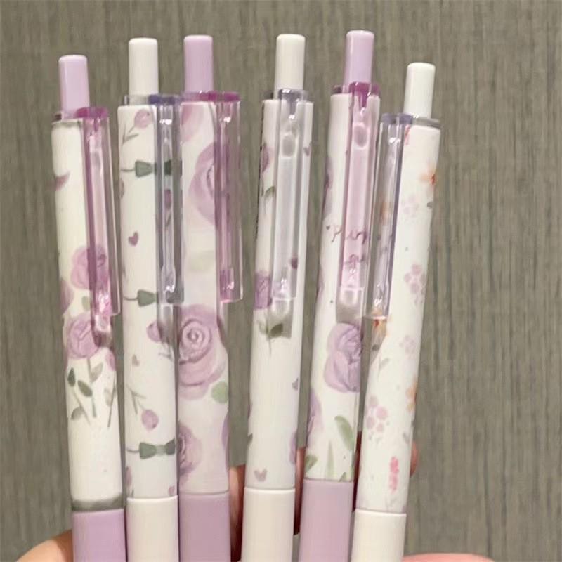 ST Фиолетовая Роза Гелевая ручка-роллер - Плавное письмо, Высококачественная ручка для экзаменов для студентов