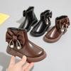 Girls Sweet Princess Ankle Boots Chic Bowknot Children Fashion Boots Spring Autumn Versatile Kids Causal Short Boots Thick Soled