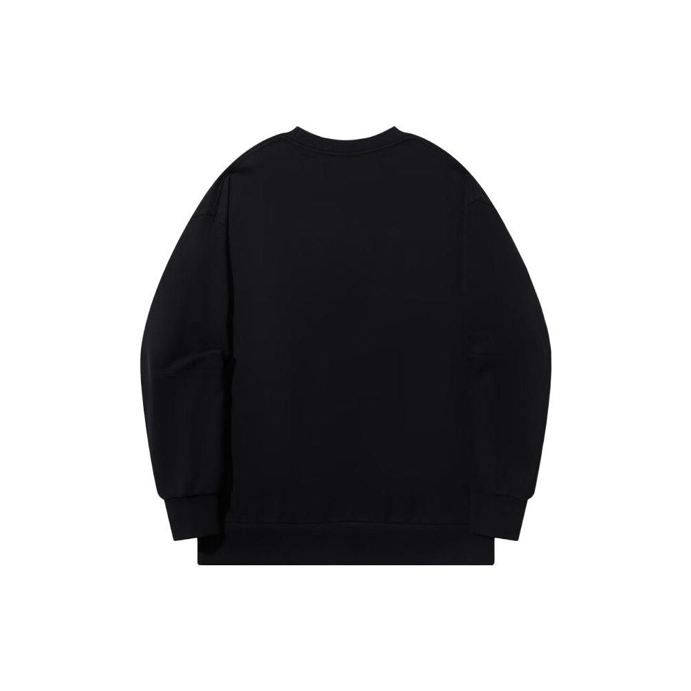 Li Ning X OG Slick Letter Print Pullover Crewneck Sweatshirt Unisex sweatshirt Black AWDT727-1
