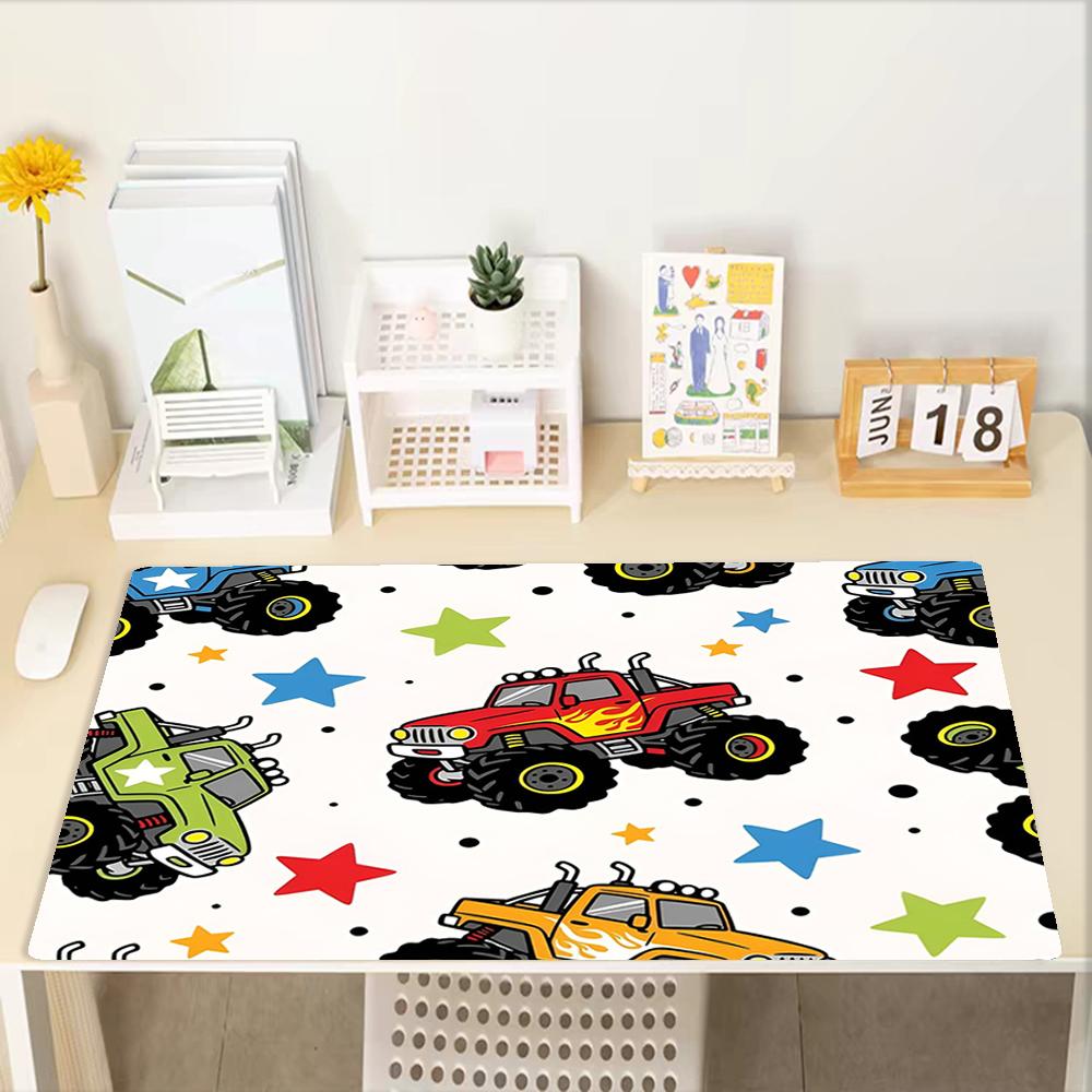 Truck Theme Mouse Pad, Non Slip Rubber Base, Multifunctional Office & Home Decor, Perfect for Workspace Personalization.