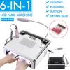 108W Electric Nail Drill Machine 6 In 1 30000 RPM Nail Dust Vacuum Cleaner LED Lighting 54 LED UV Lamp Electric Nail File