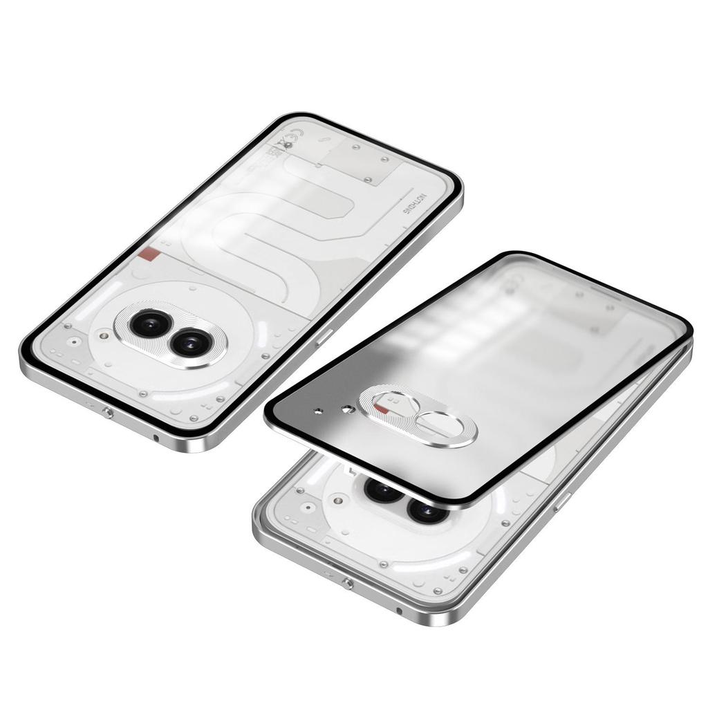 Универсальный магнитный металлический противоударный чехол для Nothing Phone 2/2A/2A Plus с кнопкой-защелкой.
