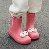 Модные женские дождевые сапоги, водонепроницаемые и нескользящие, хлопковые, теплые, резиновые сапоги с толстой подошвой, износостойкие