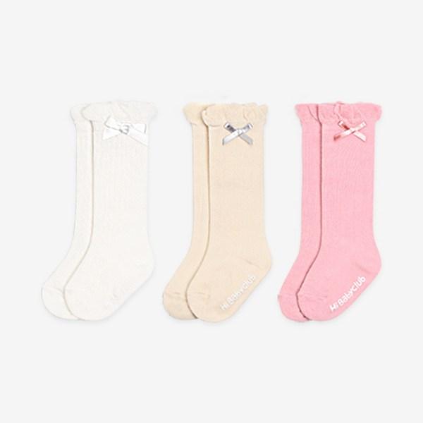 Комплект из 3 детских гольфов в рубчик Hi Baby Club Petite, корейские детские товары
