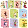 6 Christmas Series Face-Changing Stickers Children'S Educational Stationery Stickers Expression Puzzle Decoration Helmet Decoration
