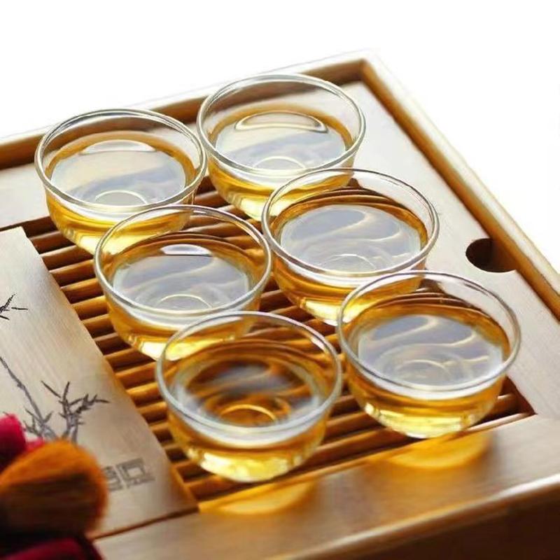 Термостойкий Стеклянный Набор Чашек для Чая Прозрачный Набор для Китайской Чайной Церемонии (Гунфу) Китайские Пиалы Фарфоровая Кружка Стеклянные Винтажные Чашки Чашки и Кружки Пиала