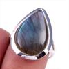 Natural Labradorite Gemstone Handmade 925 Solid Silver Jewelry Ring Size 7 s4T56