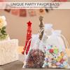 20/30/50pcs Organza Bags White Gold Drawstring Jewelry Gift Bags Wedding Favor Candy Pouches Christmas Party Packaging Small Bag