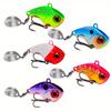 1Pcs Rotating Jig Metal VIB Spoon Spinner Fishing Lures Vibration Hard Bait For Bass Pike Winter Ice Fishing Tackle