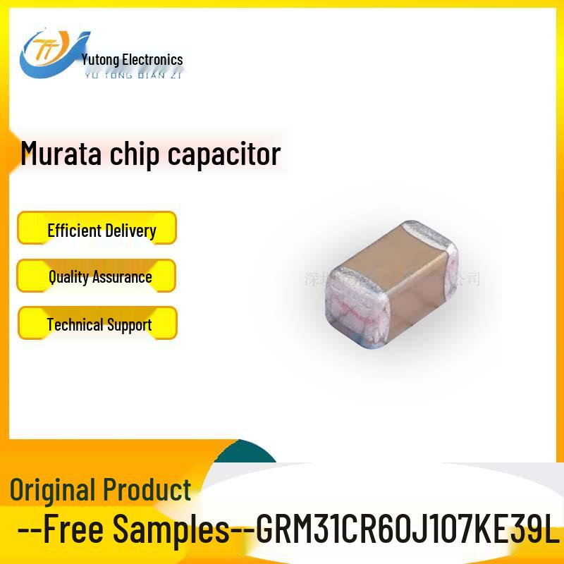 Murata GRM31CR60J107KE39L 1206 Ceramic Chip Capacitor, 100uF, X5R, 6.3V, 10%