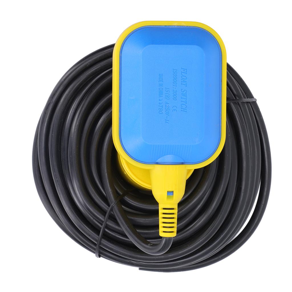 15m/49ft Cable Float Switch Liquid Fluid Water Level Controller Eco Friendly for Pool Oil Sump
