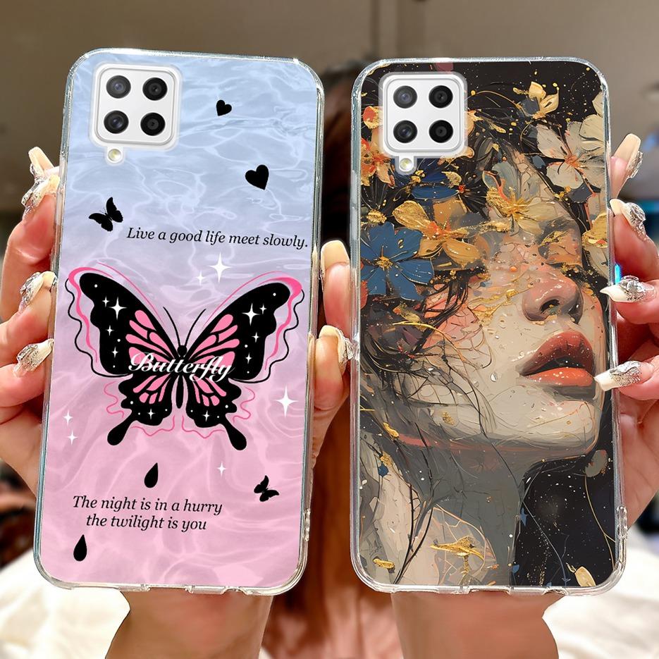 Чехол для Samsung Galaxy A22 4G Цветы Расписной Чехол Мягкий Тонкий Чехол для Телефона Для Samsung A22 A 22 Galaxy A42 5G Чехлы Сумки