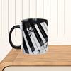 Музыкальная кружка Керамическая новинка Кружка с музыкальной нотой Большая вместимость 350 мл Дизайн гитары, пианино, скрипки Кружка для горячих напитков Музыкальная