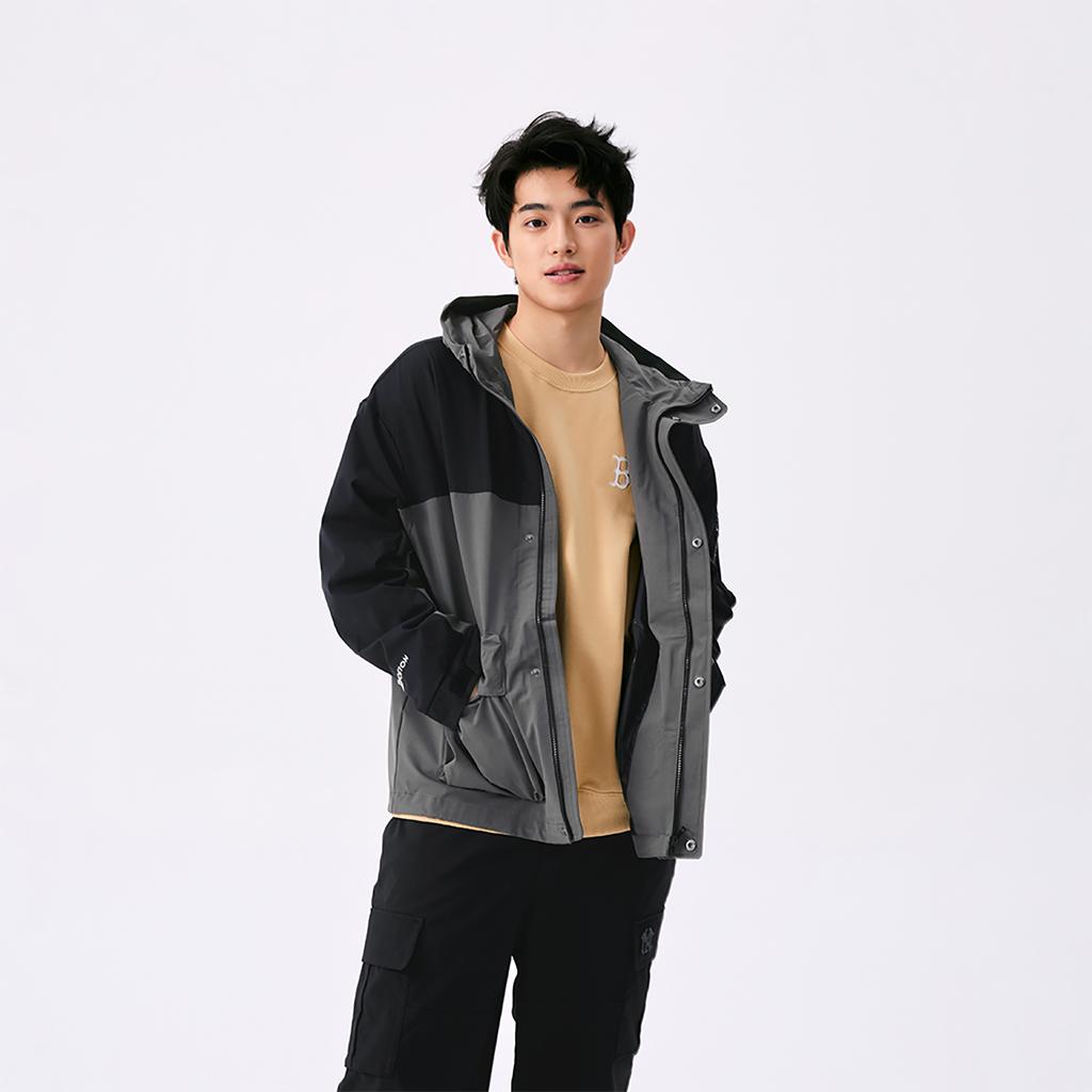 Новая коллекция MLB Boston Red Sox Basic SS25 Ветрозащитные куртки и пальто Унисекс Темно-угольно-серый 3AWJB0551-43CGD